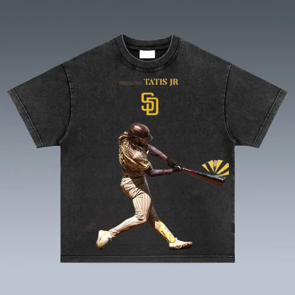 T-shirt Fashionable baseball graphic print Daily Streetwear | TIDESENCE