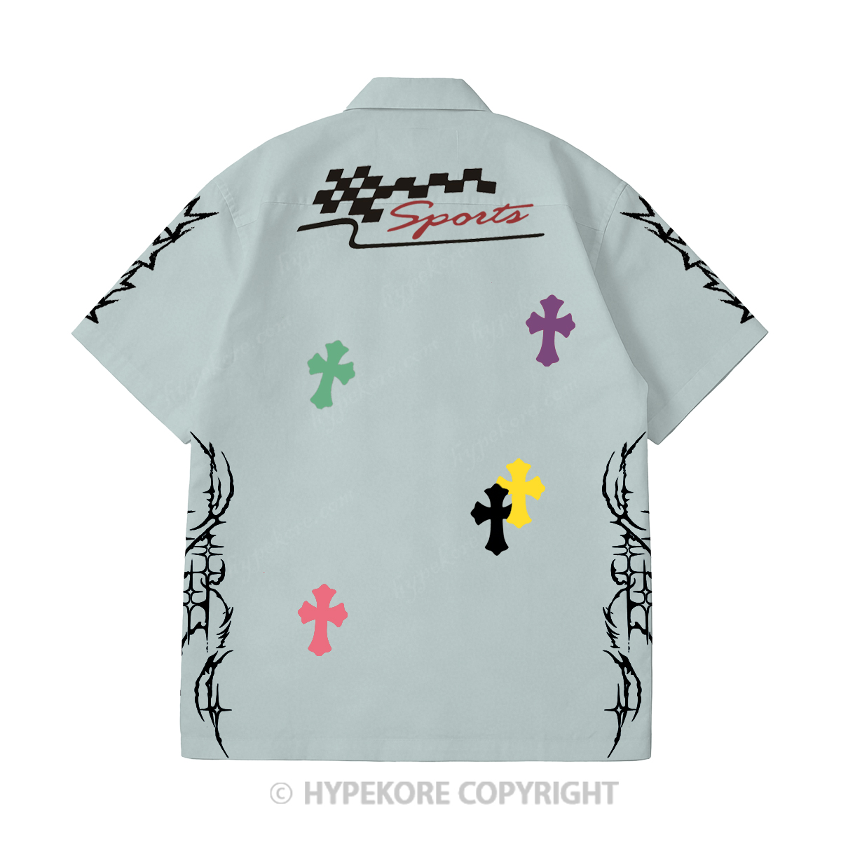 cross Short-Sleeve Printed Casual Suit