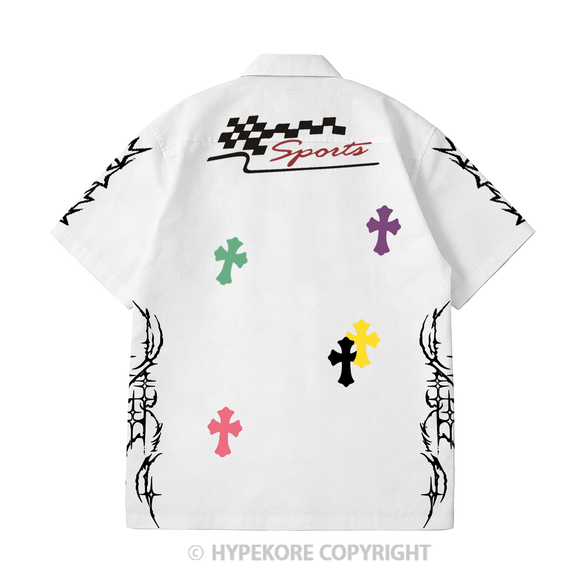 cross Short-Sleeve Printed Casual Suit