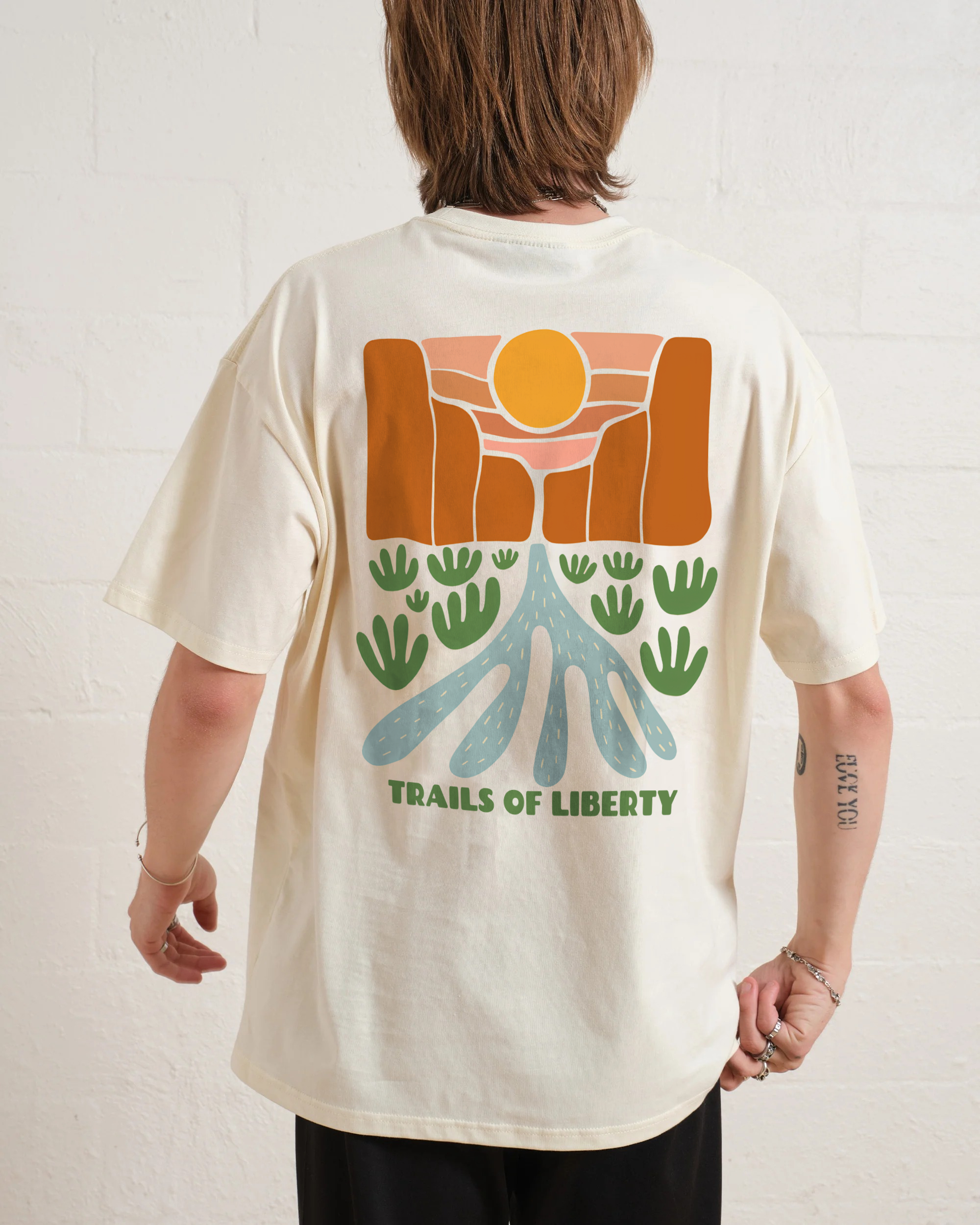 Cotton T-Shirt | Trails Of Library Casual Short Sleeve TEE | TIDESENCE