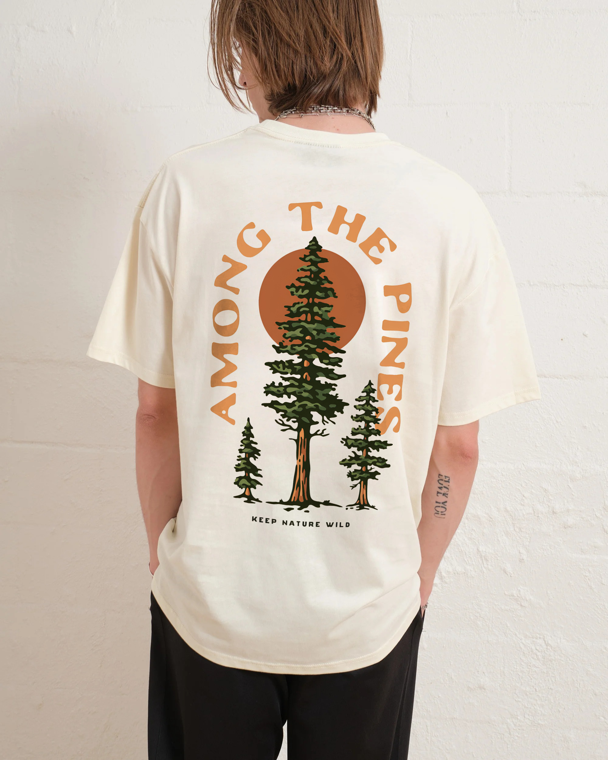 Cotton T-Shirt | Forest Among The Pines TEE | TIDESENCE