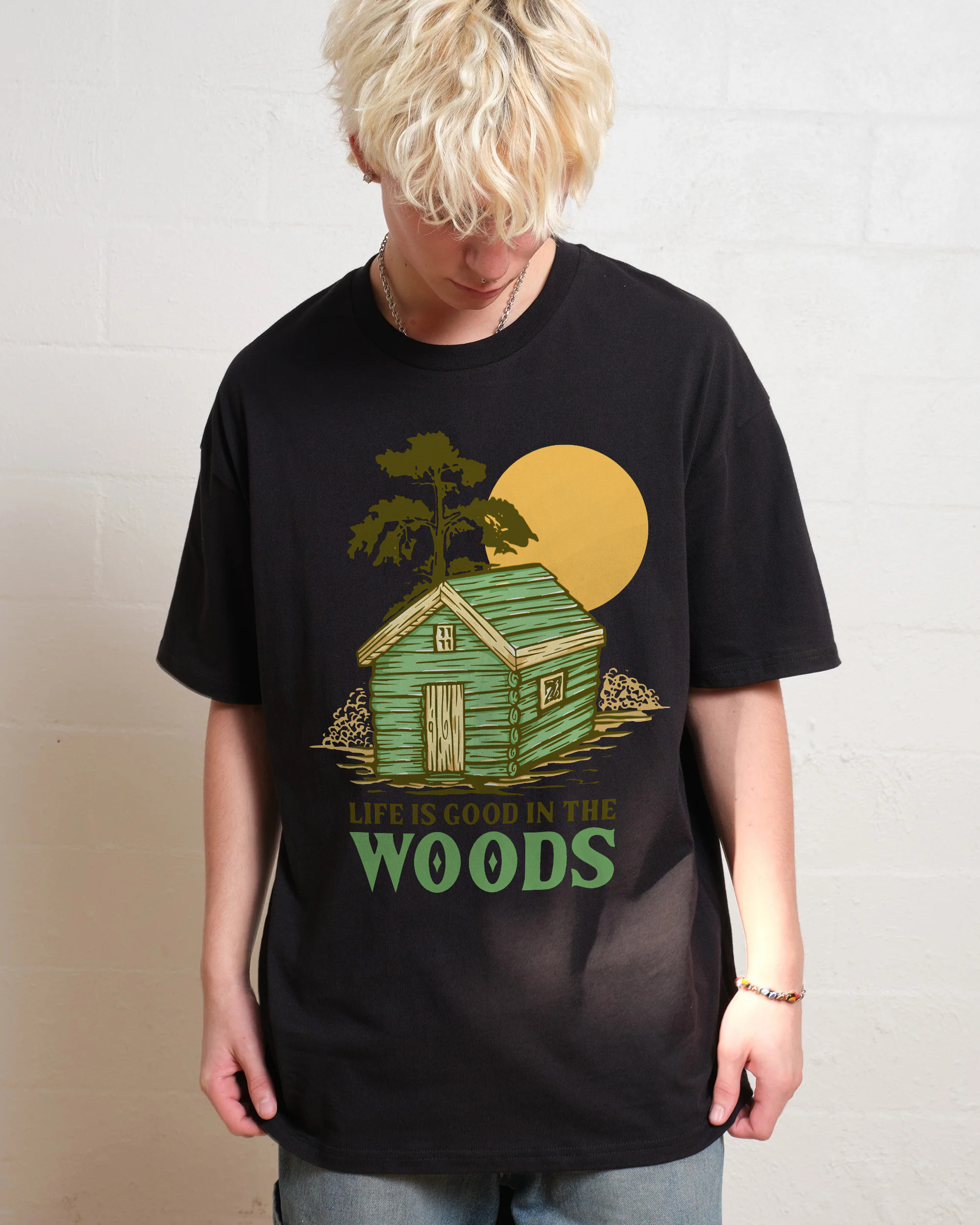 Cotton T-Shirt | Forest Life In The Woods Casual Short Sleeve | TIDESENCE