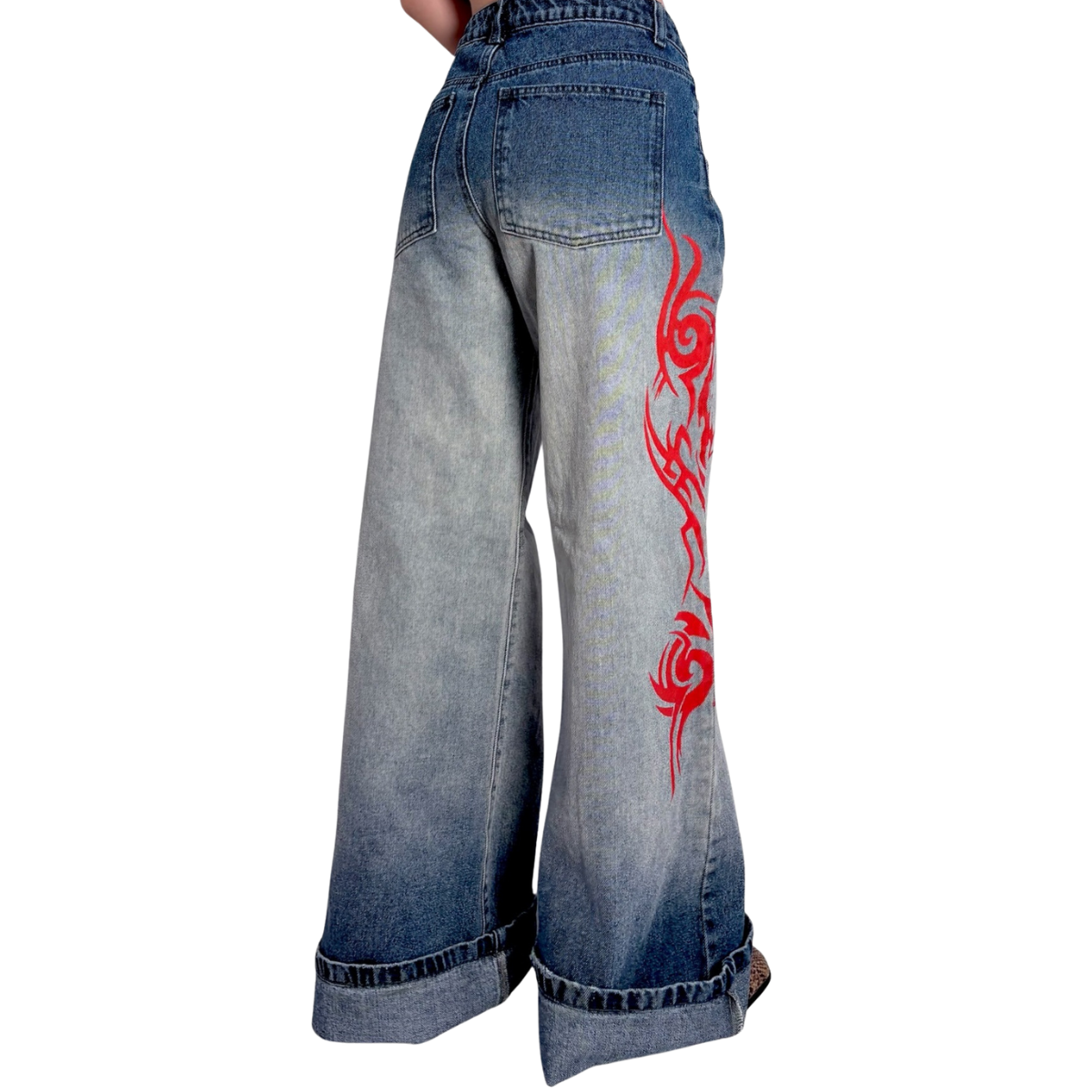 Streetwear dark-style  jean 