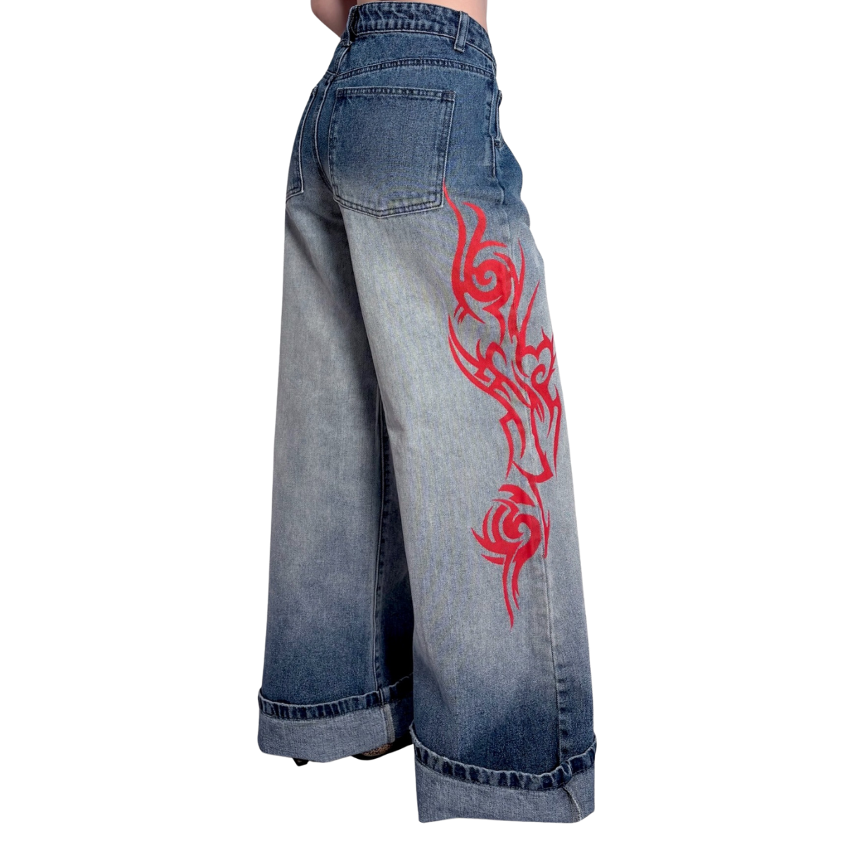 Streetwear dark-style  jean 