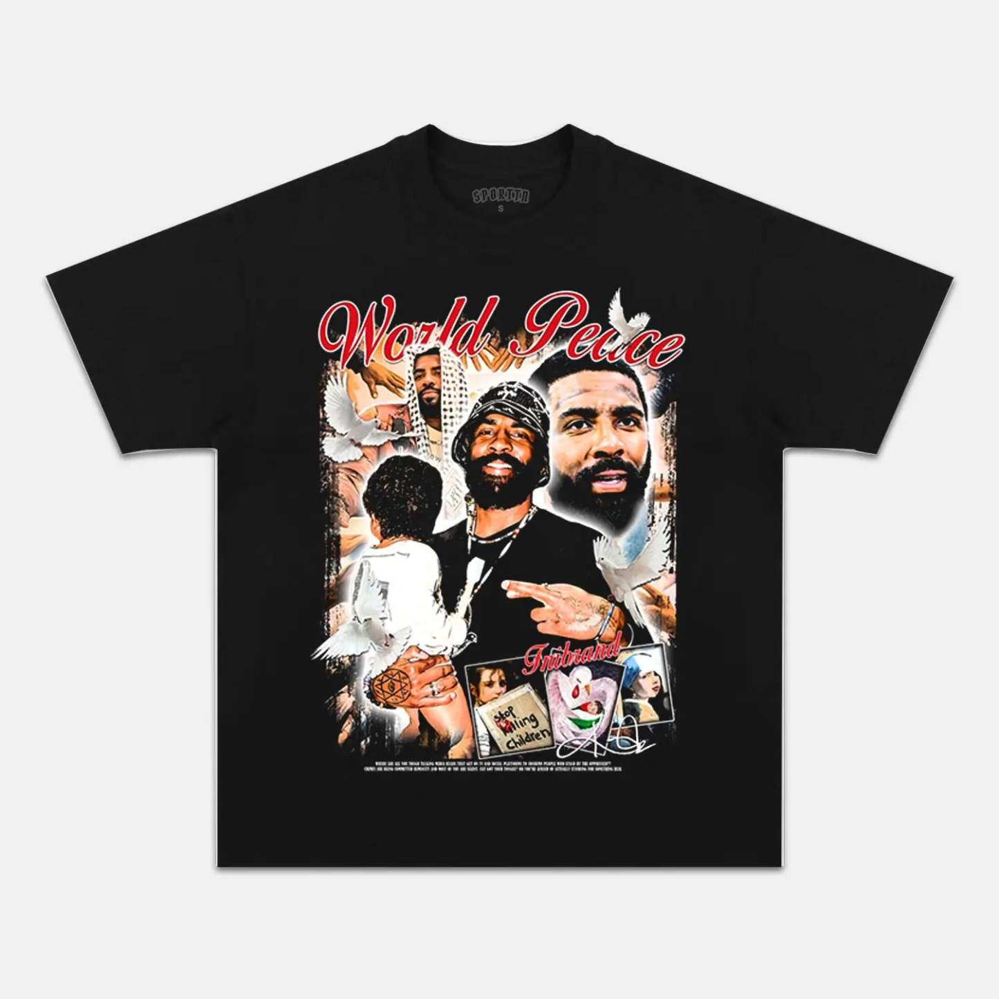 Unisex-Adult Ultra Cotton Washed T-Shirt Graphic KYRIE IRVING V2 VINTAGE TEE