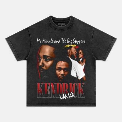 Unisex-Adult Ultra Cotton Washed T-Shirt Graphic KENDRICK LAMAR TEE 