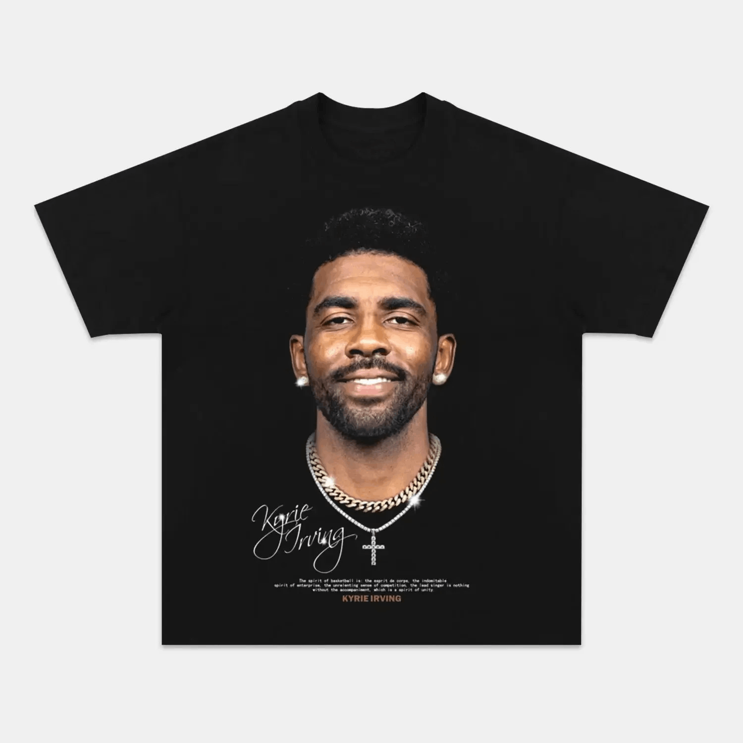 Unisex-Adult Ultra Cotton Washed T-Shirt Graphic KYRIE IRVING V6 VINTAGE TEE
