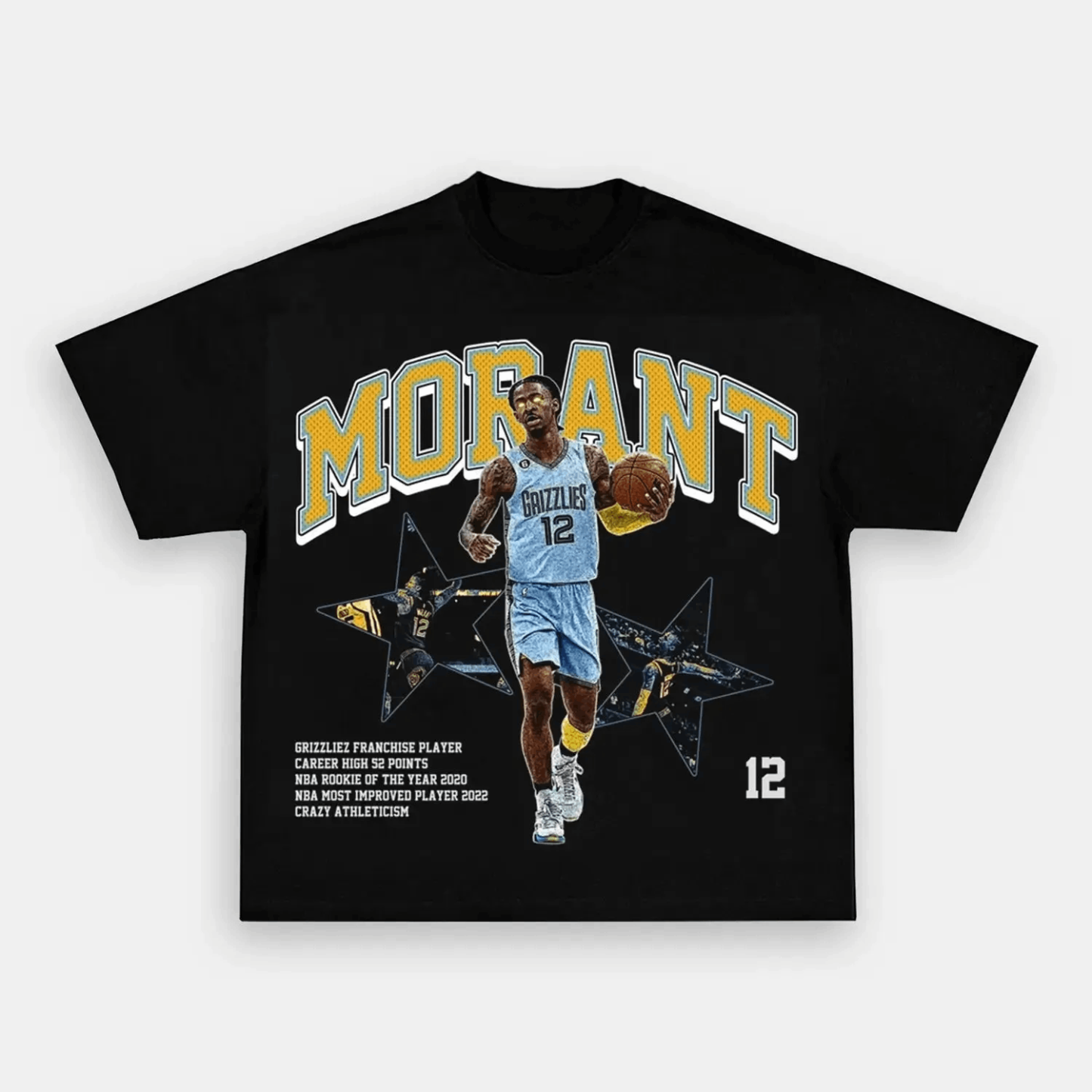 Unisex-Adult Ultra Cotton Washed T-Shirt Graphic Morant TEE