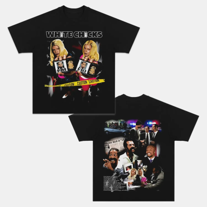 Unisex-Adult Ultra Cotton Washed T-Shirt Graphic    WHITE CHICKS TEE 