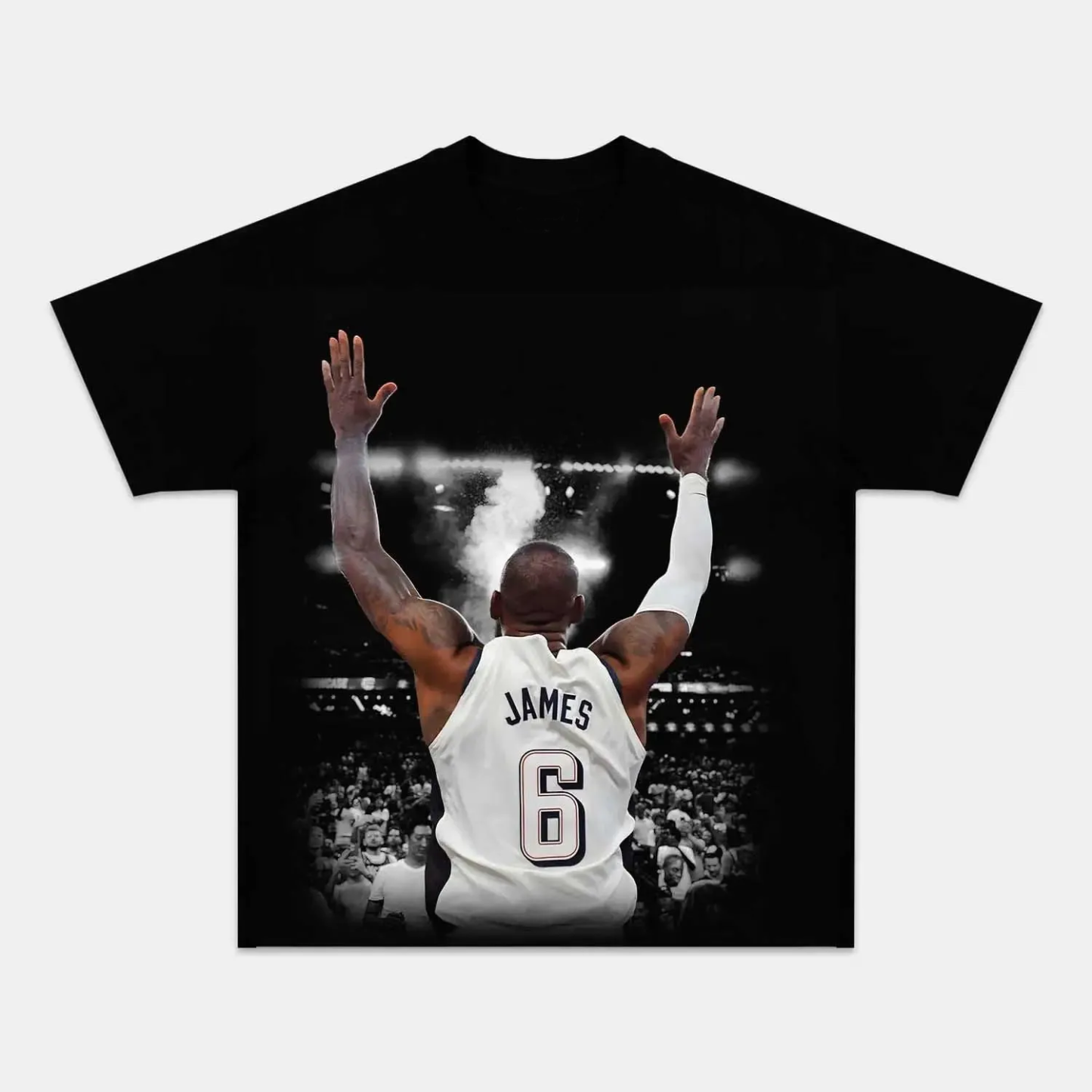 Unisex-Adult Ultra Cotton Washed T-Shirt Graphic  USA TEAM-LEBRON JAMES VINTAGE TEE 