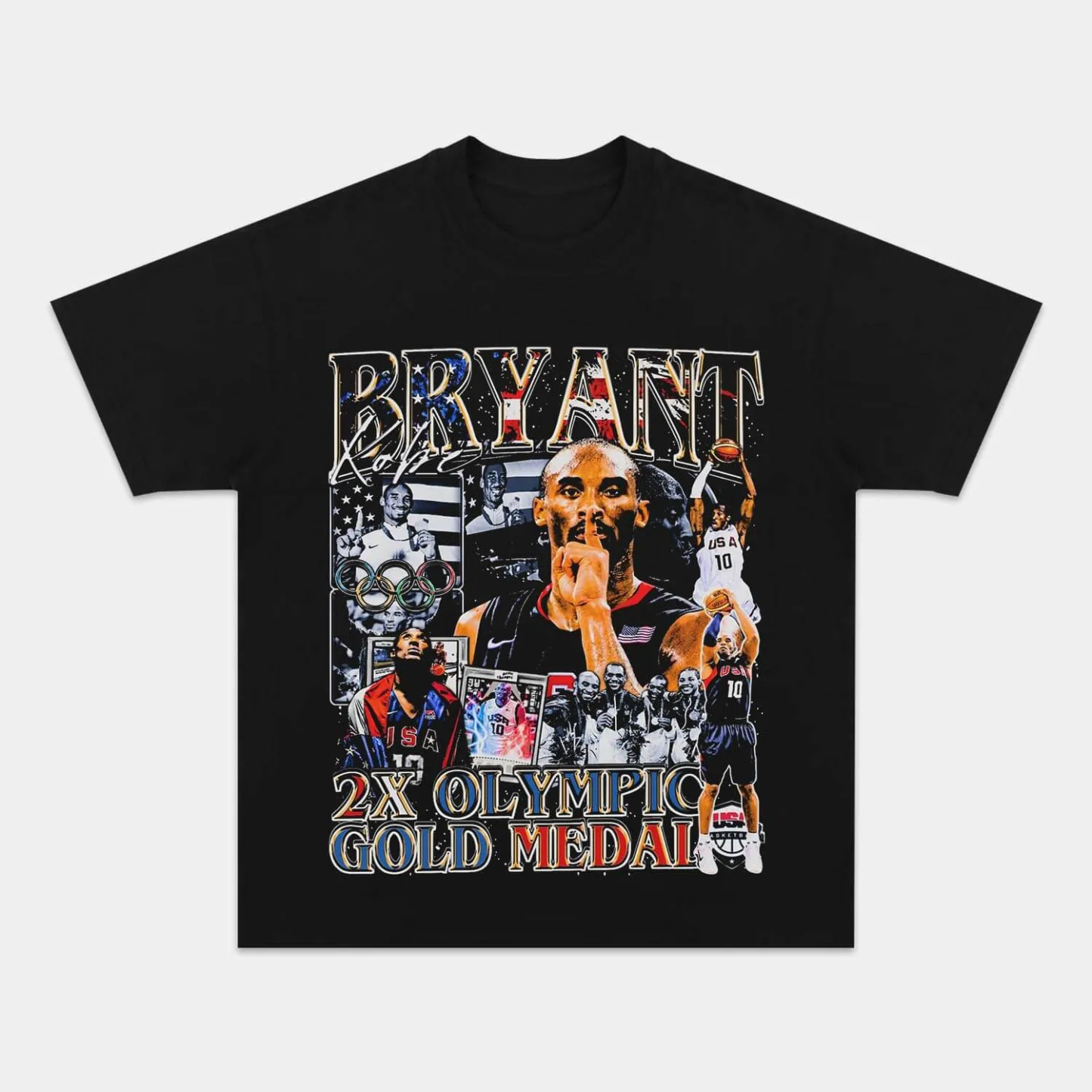 Unisex-Adult Ultra Cotton Washed T-Shirt Graphic  USA TEAM KOBE VINTAGE TEE 
