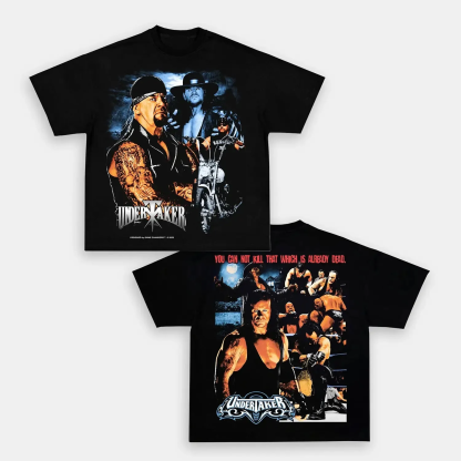 Unisex-Adult Ultra Cotton Washed T-Shirt Graphic  UNDERTAKER TEE - [DS] 
