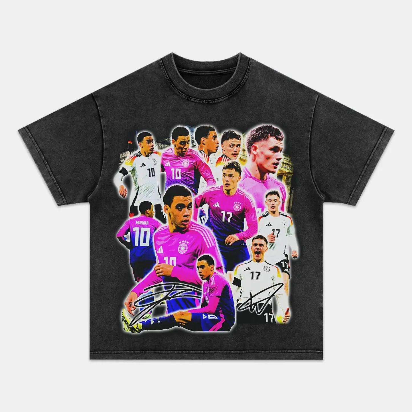 Unisex-Adult Ultra Cotton Washed T-Shirt Graphic    WIRTZ X MUSIALA GERMANY TEE (Men&Women)