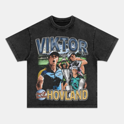 Unisex-Adult Ultra Cotton Washed T-Shirt Graphic  VIKTOR HOVLAND TEE 