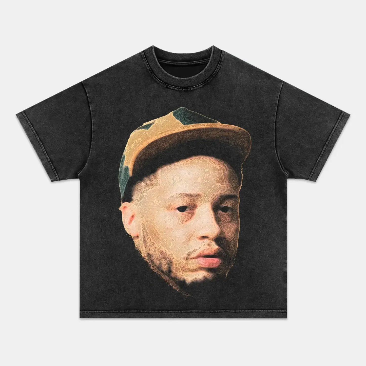 Unisex-Adult Ultra Cotton Washed T-Shirt Graphic  VEEZE BIG FACE TEE 
