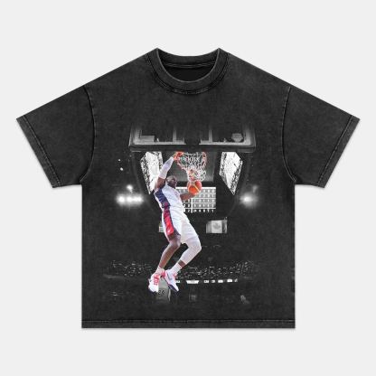 Unisex-Adult Ultra Cotton Washed T-Shirt Graphic  USA TEAM-LEBRON JAMES 7.13 VINTAGE TEE 