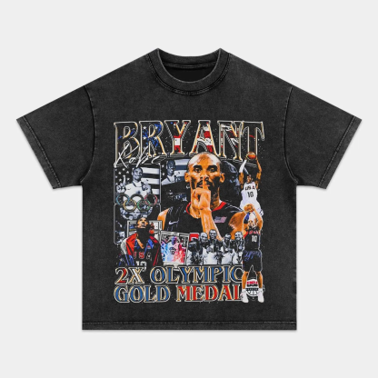 Unisex-Adult Ultra Cotton Washed T-Shirt Graphic  USA TEAM KOBE VINTAGE TEE 