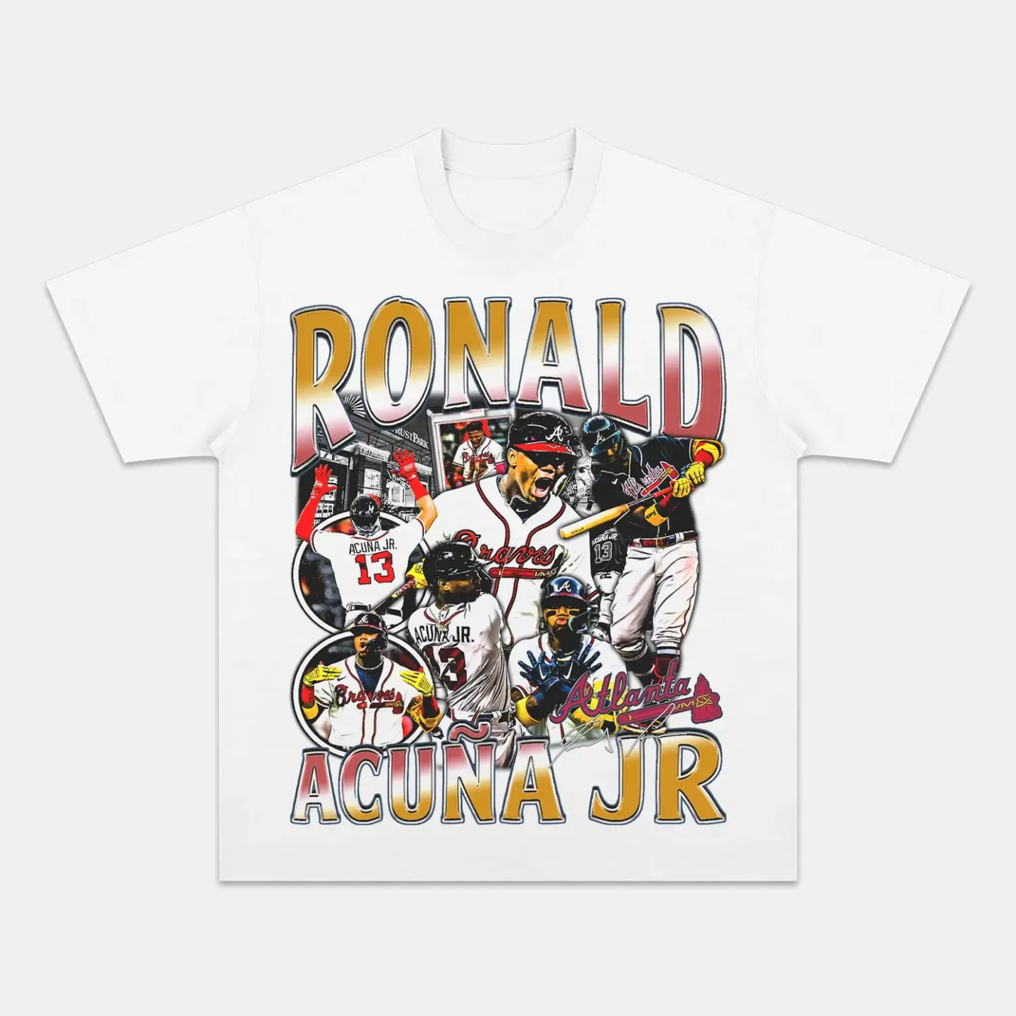 Unisex-Adult Ultra Cotton Washed T-Shirt Graphic  RONALD ACUNA JR TEE 