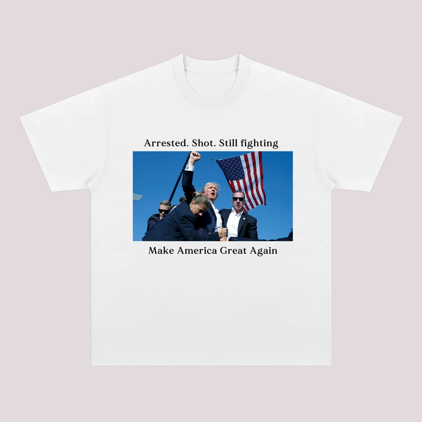 Unisex-Adult Ultra Cotton Washed T-Shirt Graphic  TRUMP SHOOTING TEE 