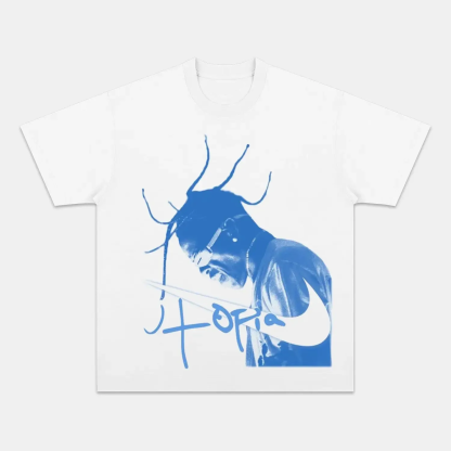 Unisex-Adult Ultra Cotton Washed T-Shirt Graphic  TRAVIS SCOTT V6 TEE 
