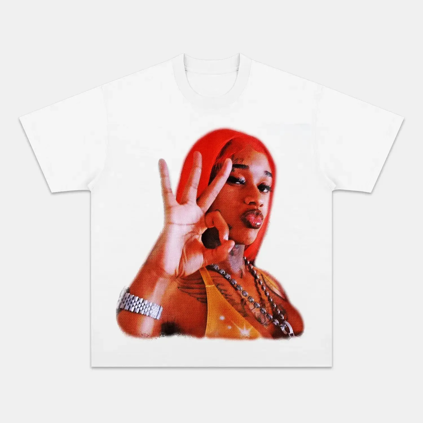 Unisex-Adult Ultra Cotton Washed T-Shirt Graphic  SEXY RED TEE 