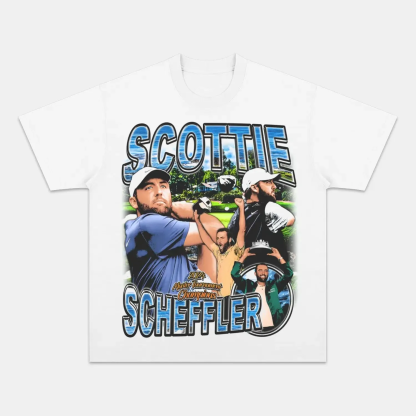 Unisex-Adult Ultra Cotton Washed T-Shirt Graphic  SCOTTIE SCHEFFLER TEE 