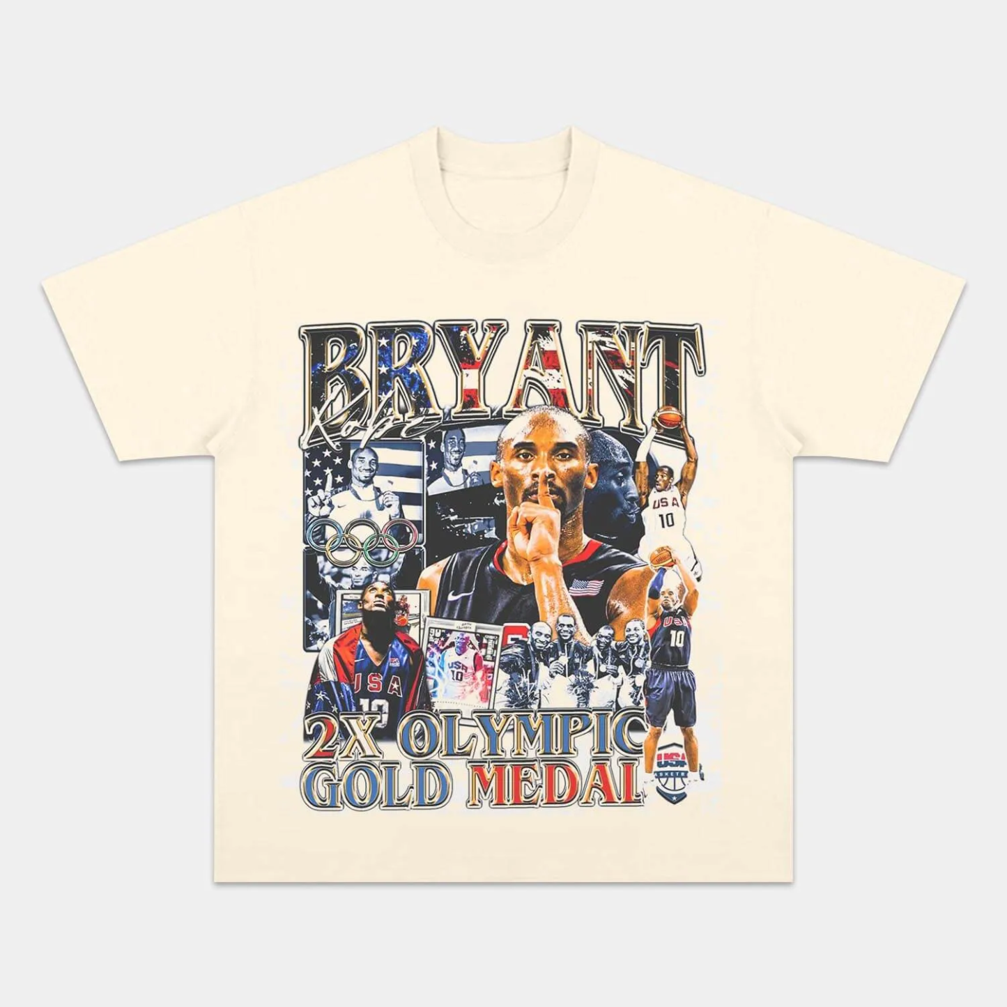 Unisex-Adult Ultra Cotton Washed T-Shirt Graphic  USA TEAM KOBE VINTAGE TEE 
