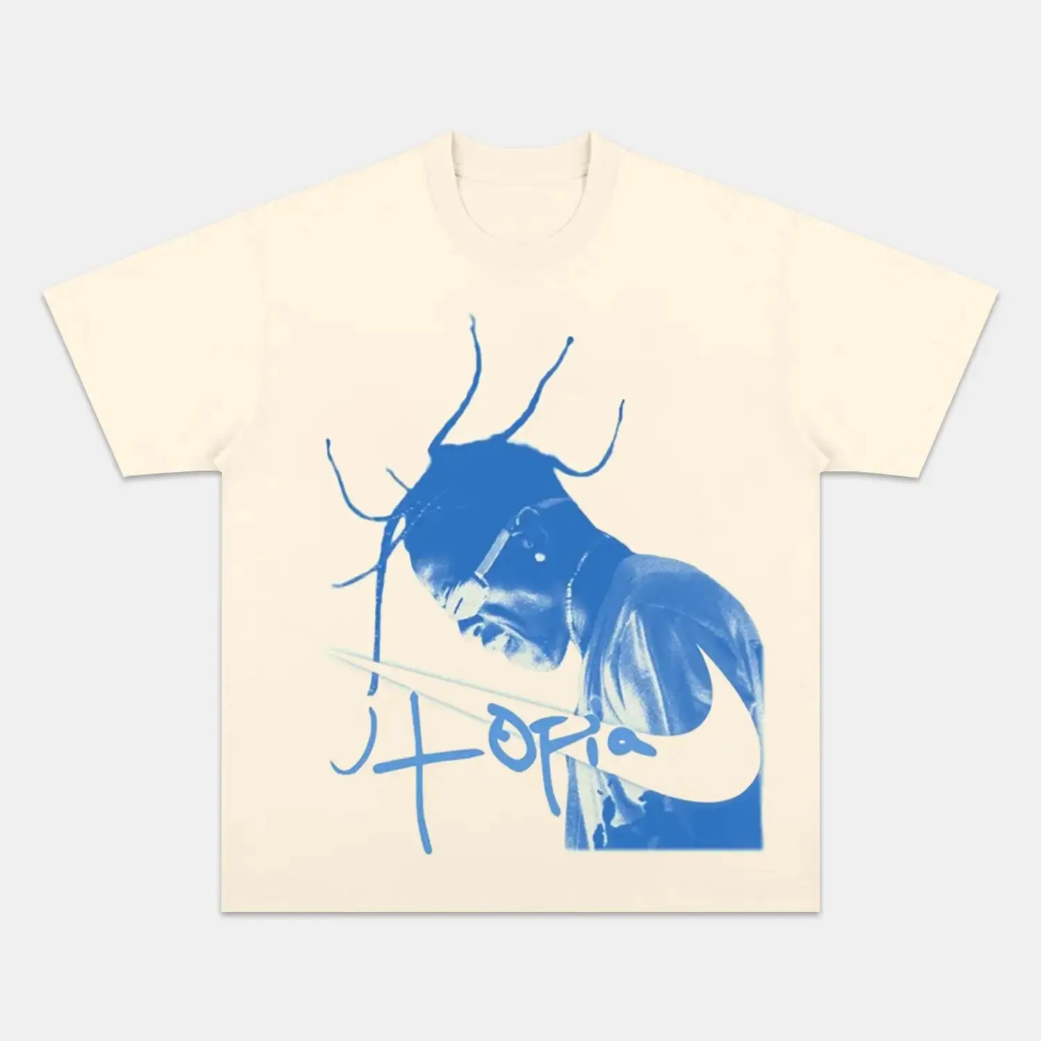 Unisex-Adult Ultra Cotton Washed T-Shirt Graphic  TRAVIS SCOTT V6 TEE 