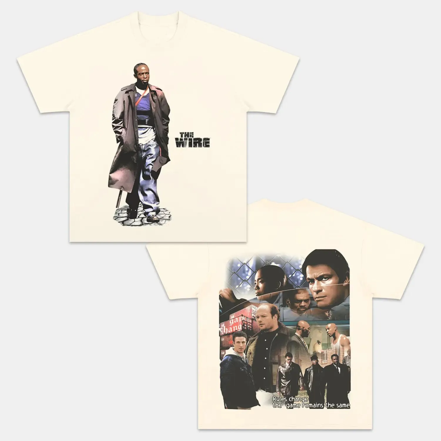 Unisex-Adult Ultra Cotton Washed T-Shirt Graphic  THE WIRE TEE 