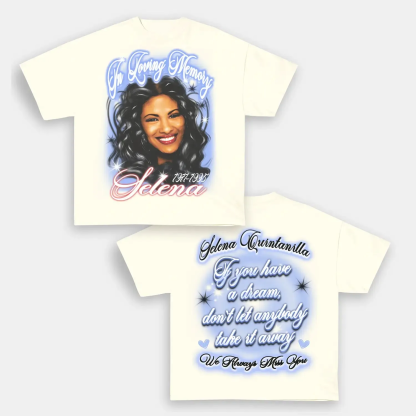 Unisex-Adult Ultra Cotton Washed T-Shirt Graphic  SELENA 2 TEE 