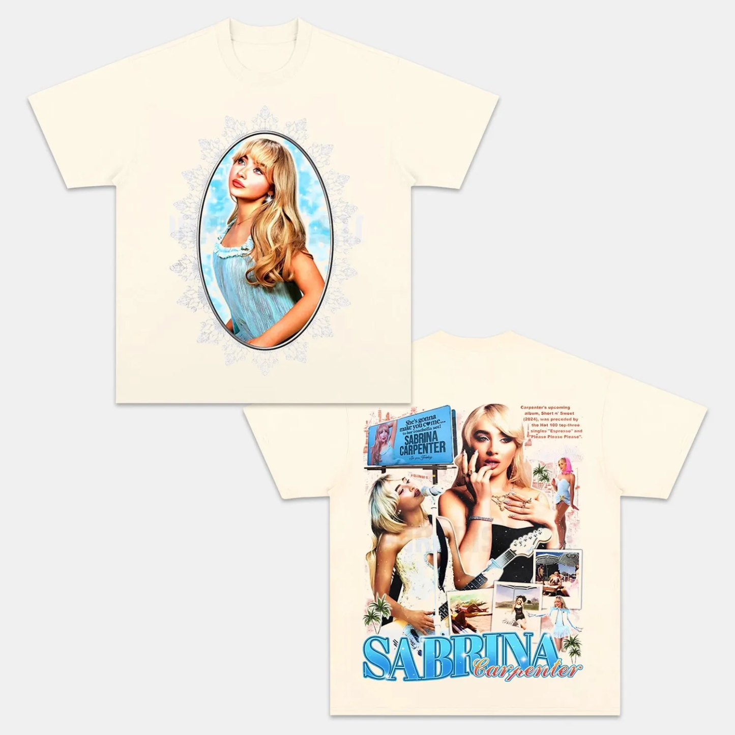 Unisex-Adult Ultra Cotton Washed T-Shirt Graphic  SABRINA CARPENTER V2 TEE 