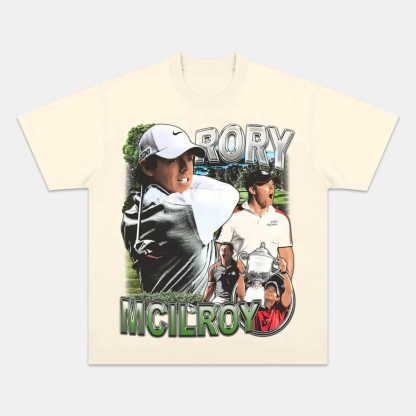 Unisex-Adult Ultra Cotton Washed T-Shirt Graphic  RORY MCILROY TEE 
