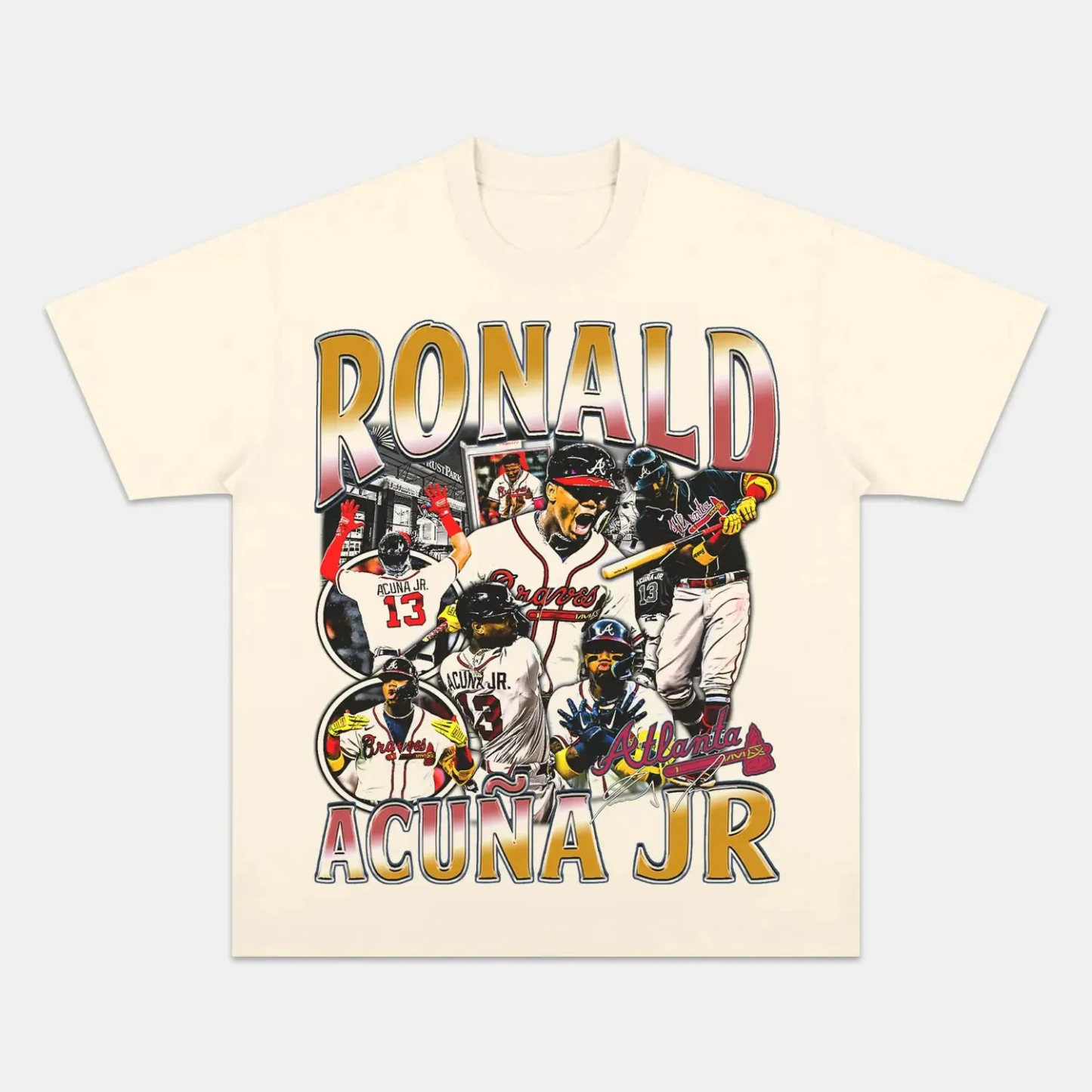 Unisex-Adult Ultra Cotton Washed T-Shirt Graphic  RONALD ACUNA JR TEE 