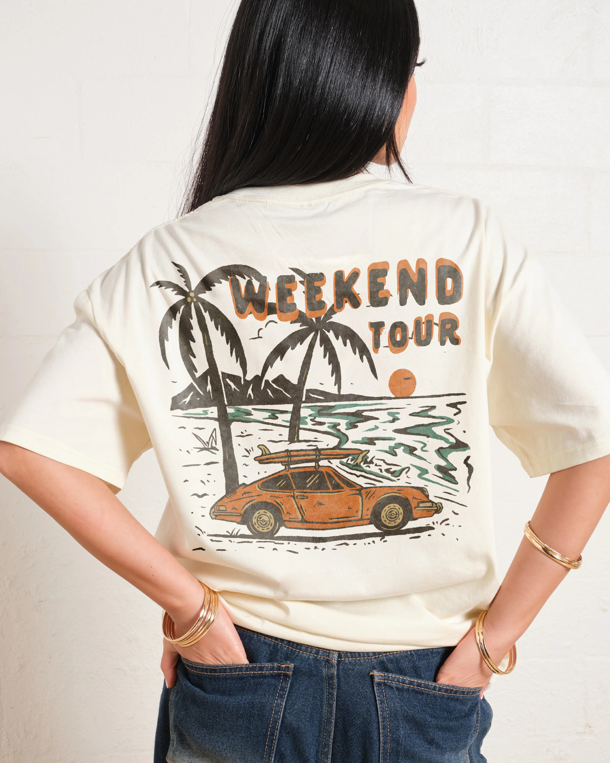 Cotton T-Shirt | Surf Journey Unisex Fit Weekend Tour | TIDESENCE