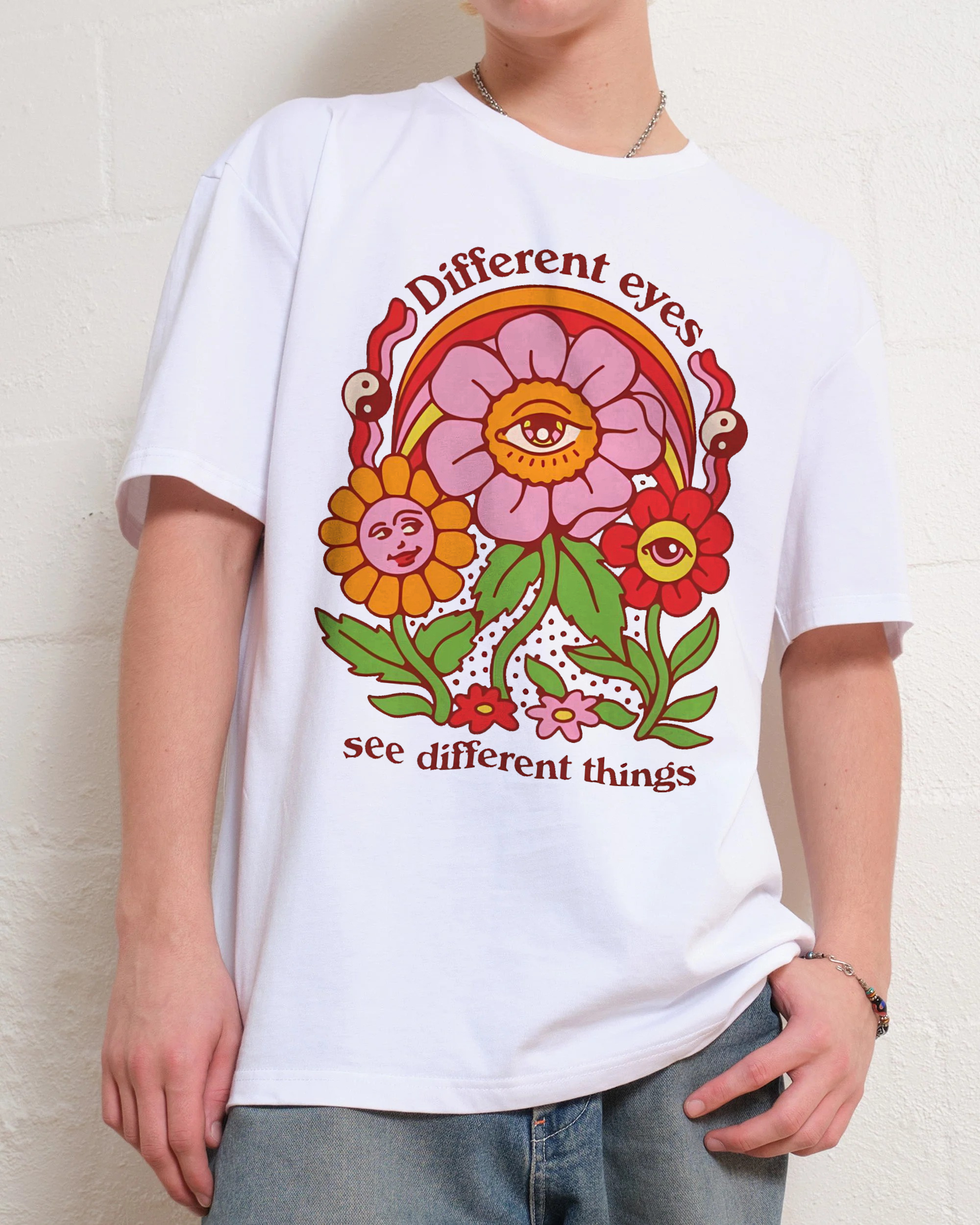 Cotton T-Shirt | Different Eyes See Different Things | TIDESENCE