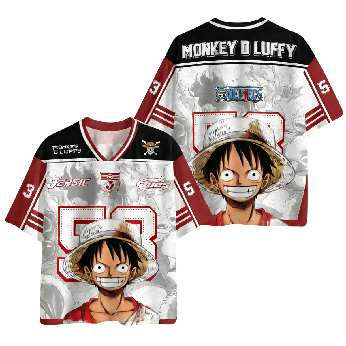 One Piece Luffy Anime Football Jersey