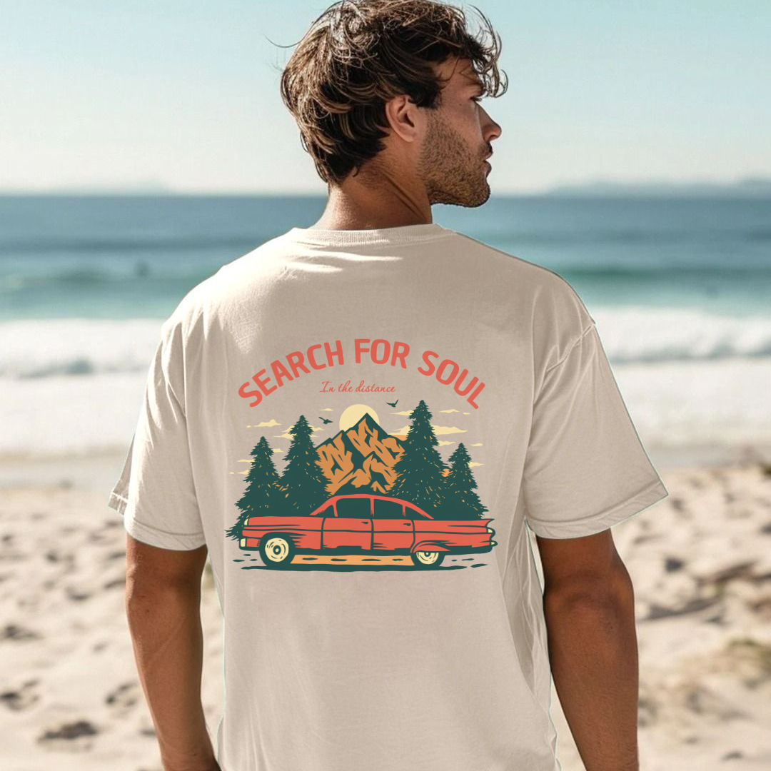 Cotton T-Shirt | Forest Search For Soul Casual Short Sleeve TEE | TIDESENCE