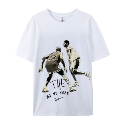 Unisex-Adult Ultra Cotton Washed T-Shirt Graphic Kobe&Jordan Tee 