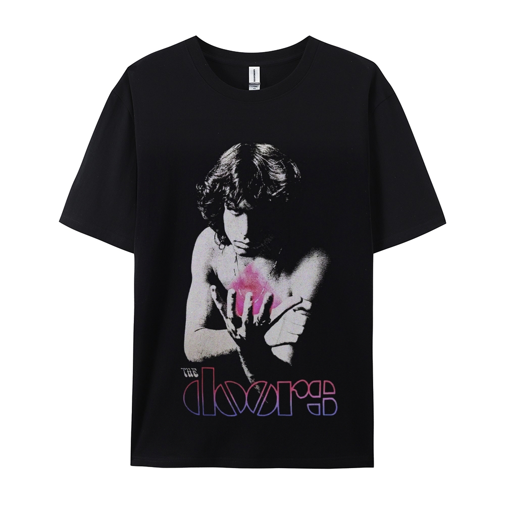 Unisex-Adult Ultra Cotton Washed T-Shirt Graphic JIM MORRISON THE DOORS TEE 