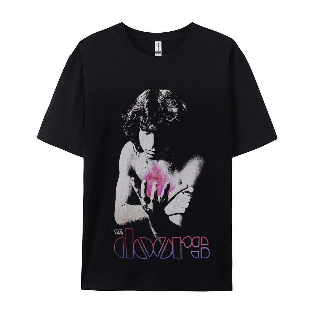 Unisex-Adult Ultra Cotton Washed T-Shirt Graphic JIM MORRISON THE DOORS TEE 