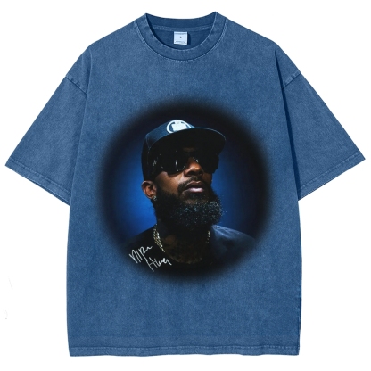 Unisex-Adult Ultra Cotton Washed T-Shirt Graphic NIPSEY_HUSSLE_TEE 