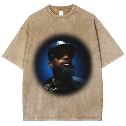 Unisex-Adult Ultra Cotton Washed T-Shirt Graphic NIPSEY_HUSSLE_TEE 
