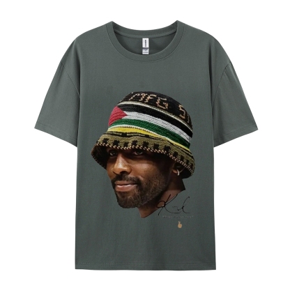 Unisex-Adult Ultra Cotton Washed T-Shirt Graphic KYRIE IRVING V3 VINTAGE TEE 
