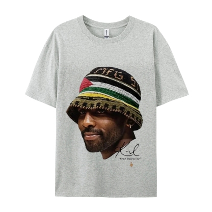 Unisex-Adult Ultra Cotton Washed T-Shirt Graphic KYRIE IRVING V3 VINTAGE TEE 