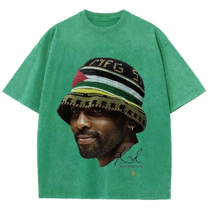 Unisex-Adult Ultra Cotton Washed T-Shirt Graphic KYRIE IRVING V3 VINTAGE TEE 