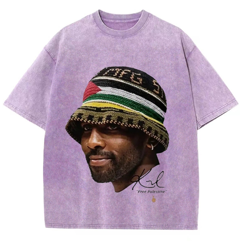 Unisex-Adult Ultra Cotton Washed T-Shirt Graphic KYRIE IRVING V3 VINTAGE TEE 