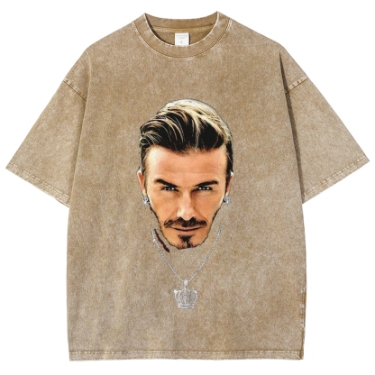 Unisex-Adult Ultra Cotton Washed T-Shirt Graphic BECKHAM TEE 