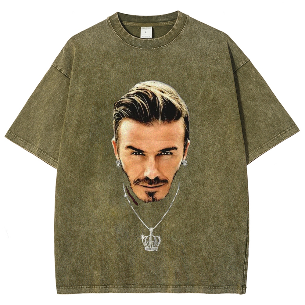 Unisex-Adult Ultra Cotton Washed T-Shirt Graphic BECKHAM TEE 