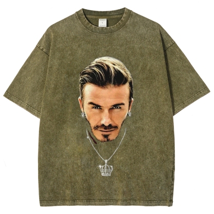 Unisex-Adult Ultra Cotton Washed T-Shirt Graphic BECKHAM TEE 