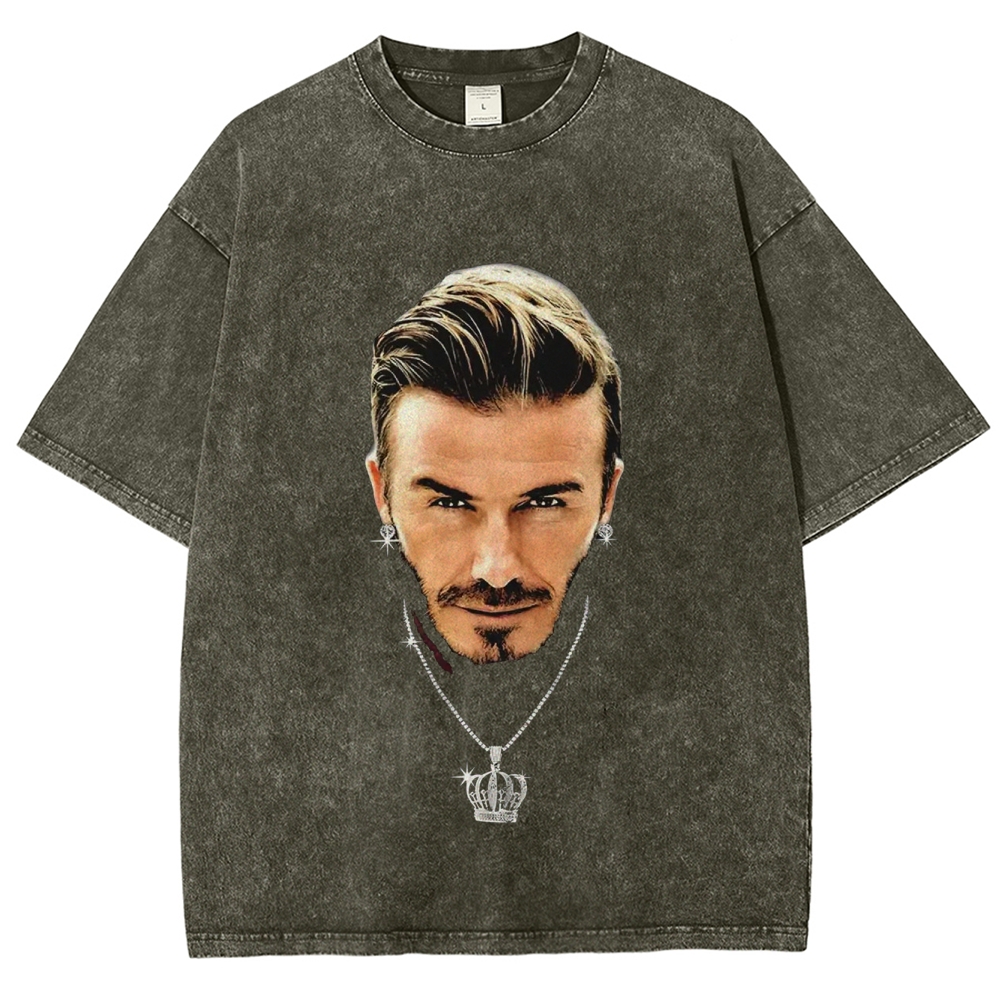Unisex-Adult Ultra Cotton Washed T-Shirt Graphic BECKHAM TEE 